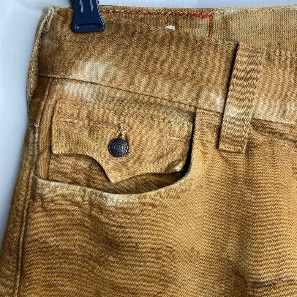 true religion men ricky shorts size 30 brown Bermuda tie dye cut off